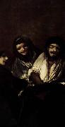 Francisco de goya y Lucientes Two Women and a Man USA oil painting artist